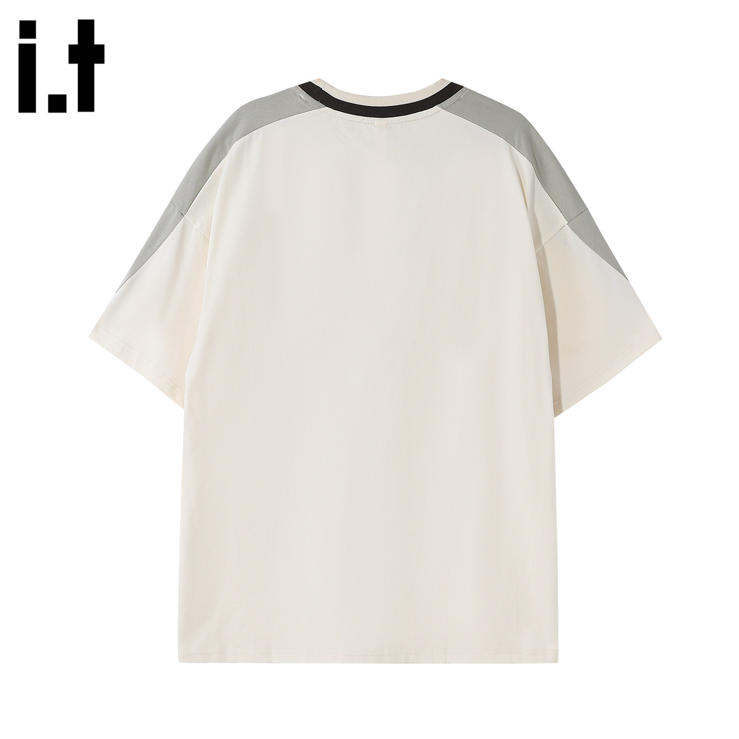 it :5cm/FIVECM美式男士拼接撞色短袖t恤男款2025新款夏宽松上衣,淘宝优惠券,粉丝福利购,淘宝优惠卷