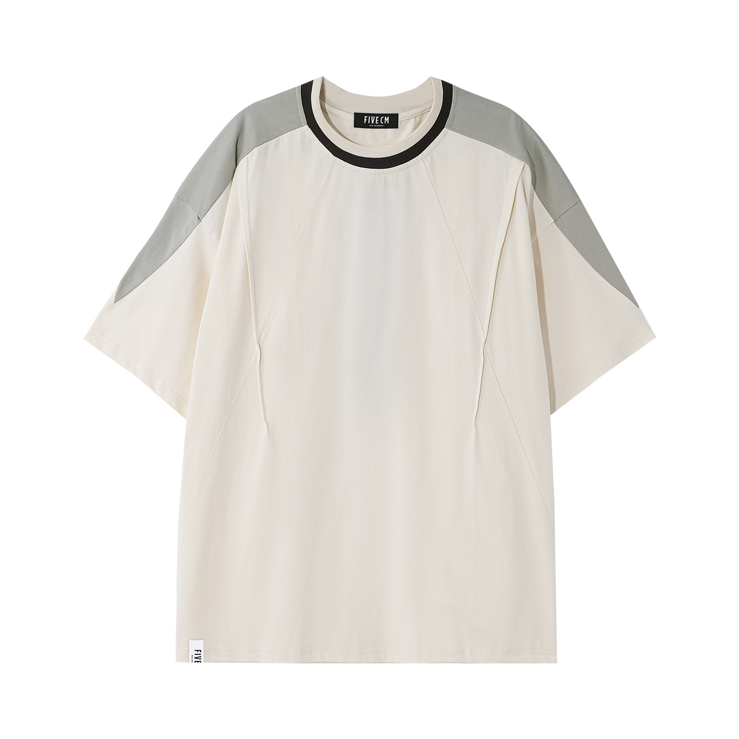 it :5cm/FIVECM美式男士拼接撞色短袖t恤男款2025新款夏宽松上衣,淘宝优惠券,粉丝福利购,淘宝优惠卷