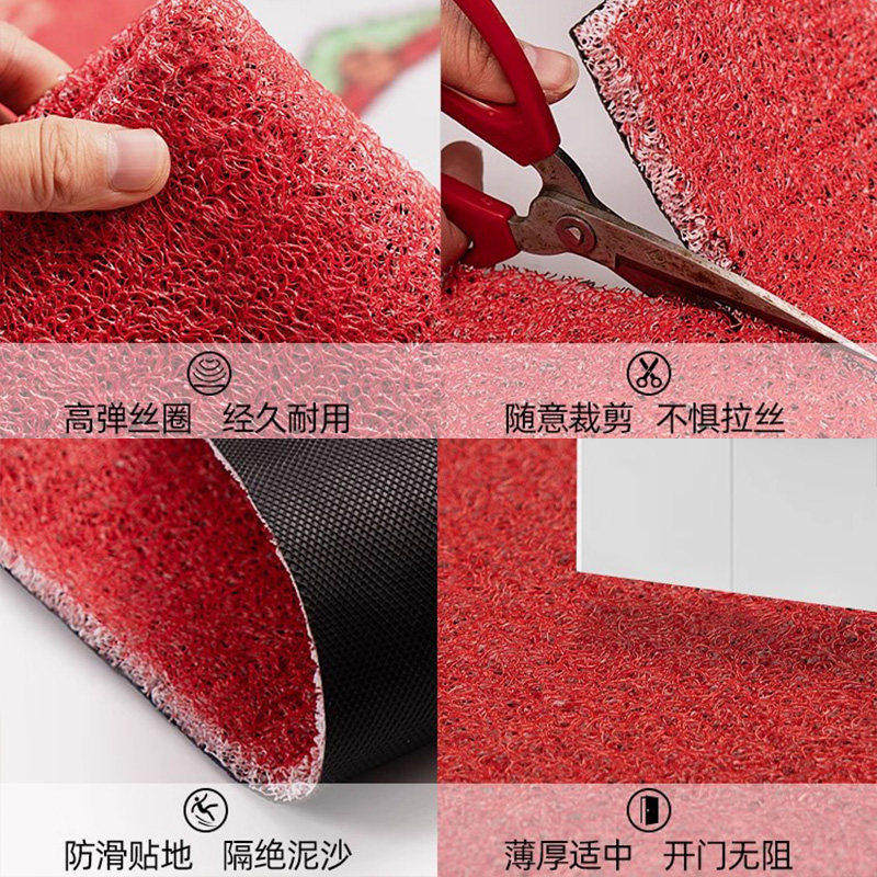 马年地垫入户门垫进门新年脚垫门外新款红色pvc丝圈玄关进户地毯,淘宝优惠券,粉丝福利购,淘宝优惠卷