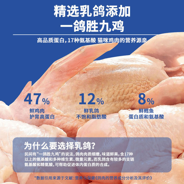 Cat food Bean Qiqi cat food freeze-dried cat food fresh meat squab cat food high nutrition kittens old cats adult cats official flagship