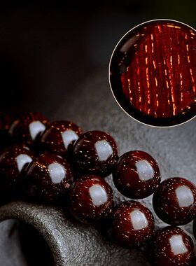 印度爆满小叶紫檀老料手串8mm108颗男款木佛珠念珠女手链