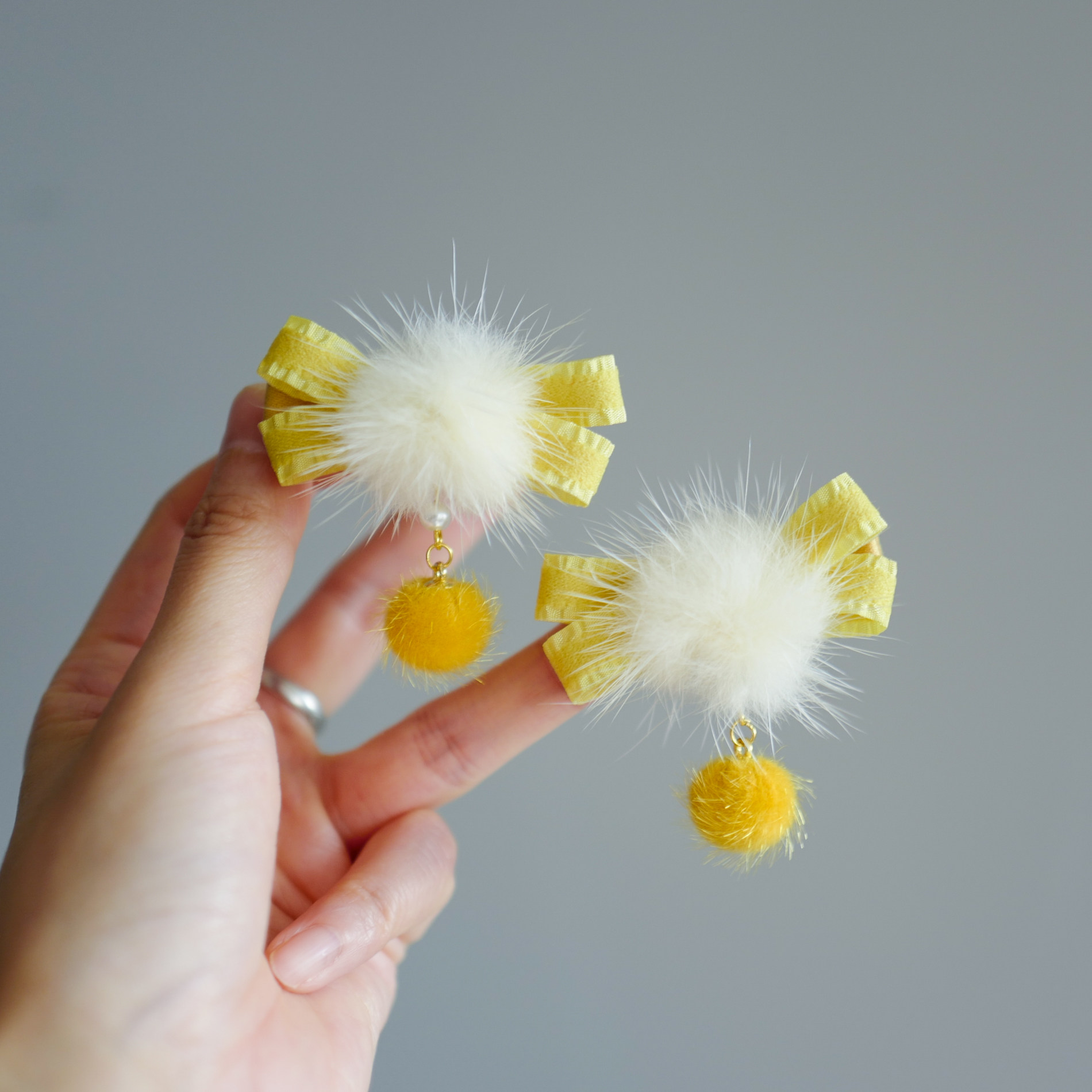 精致手工小吊球儿童对夹汉服发饰配饰貂毛球发夹小女生古装头饰,淘宝优惠券,粉丝福利购,淘宝优惠卷