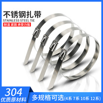 304 Stainless Steel Ties Self-Locked Metal 4 6MM Room Outdoor Marine Strap Wire Harness Cord Zece