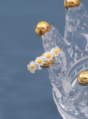 雏菊花朵戒指女夏季小清新森系