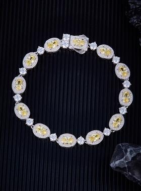 女925纯银高碳钻轻奢手链