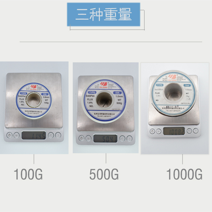 友邦焊锡丝0.8/1.0-2.0mm活性锡Sn63度 63/37低熔点/高亮度包邮-图1
