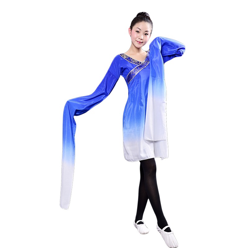 古装长袖女古典舞演出汉唐水袖汉服 芭缇蝶民族服装/舞台装