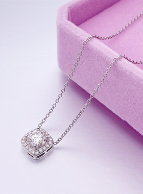 S925镀金D色VVS莫桑钻项链