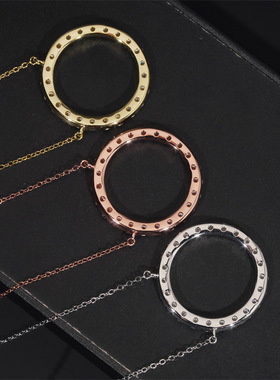 925银D色VVS莫桑石轻奢锁骨链