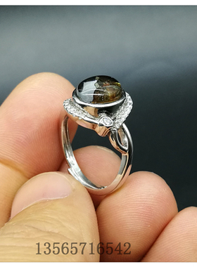 保真天然橄榄石石铁陨石指环