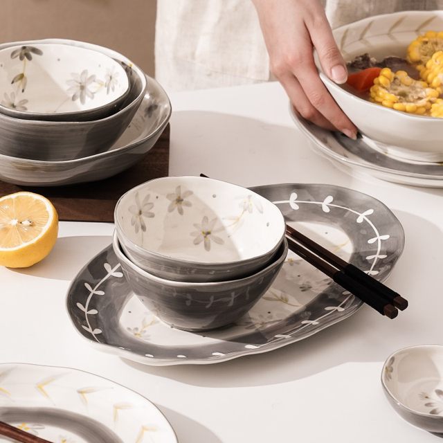 Ceramic Mandala Hua Rice Bowl Large Soup Bowl