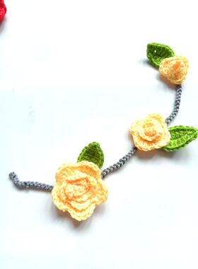 手钩毛线花钩花配件服装辅料饰品