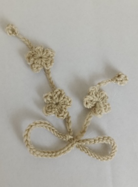 毛线钩织花朵手钩花枝服装配件