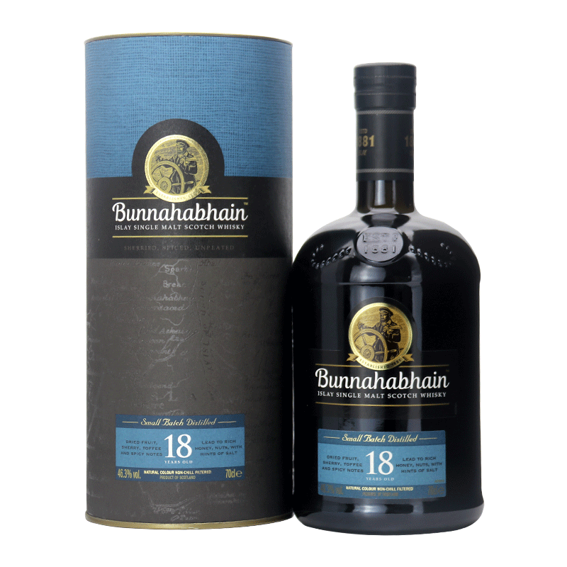 Bunnahabhain Bunnahabhain 18-year-old single malt Scotch whiskey imported from the UK 70cl