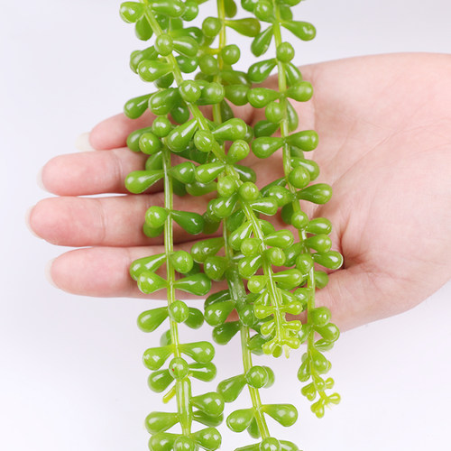 仿真植物墙配饰绿植墙配件波斯叶仿草壁挂室内绿色背景墙阳台装饰 - 图2