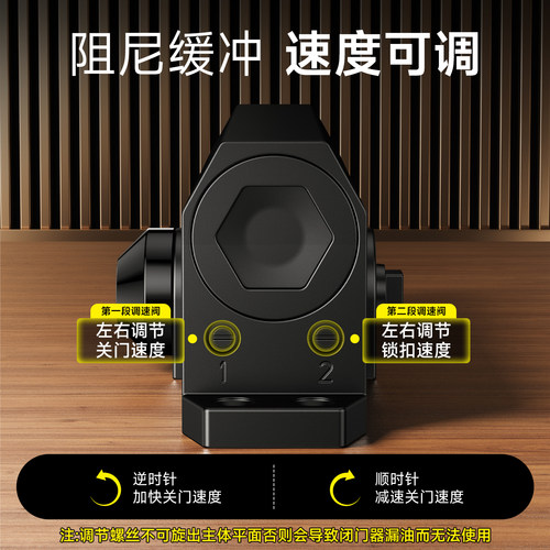 德国邦捷固液压闭门器缓冲自动关100-200KG关门器超大号重型哑黑 - 图1