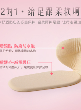 鞋子防掉防滑T型后跟贴