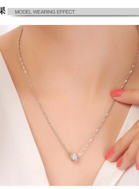 转运珠长短款蛇骨链银饰吊坠