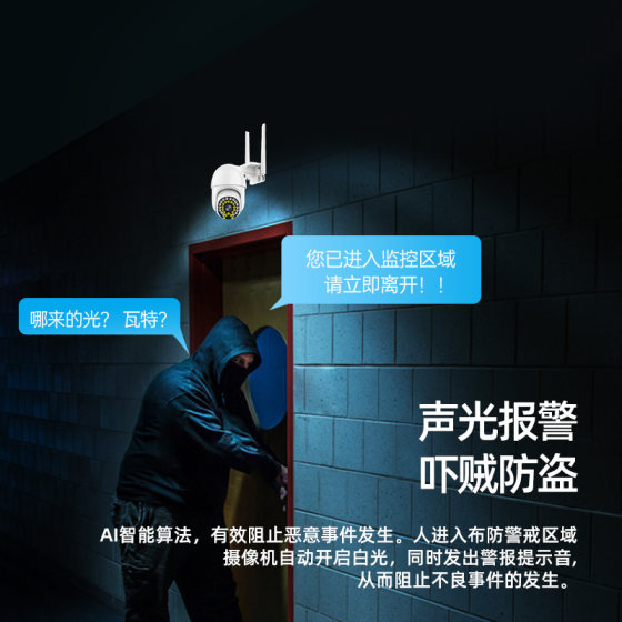 Qiaoan 4G panoramic surveillance wifi camera without broadband