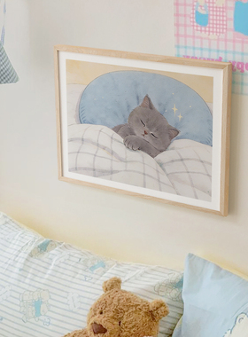 可爱猫狗电表箱装饰画