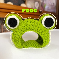 Fun Pet Frog Kitty Headgear Hat Hand Woven Bikbear British Short Puppet Dog No Hairy Cat Cute Hat