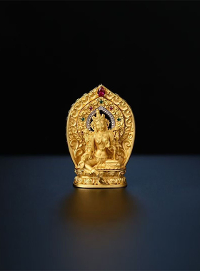 【藏玺物与悟/缘】 S925纯银镶嵌八大守护本命F吊坠绿度母挂坠