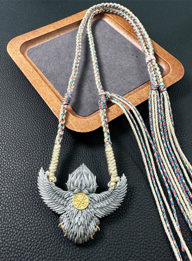 纯银大鹏鸟吊坠藏传喜马拉雅艺术