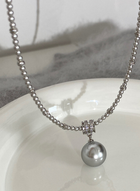 小珍珠真多麻色项链高级感