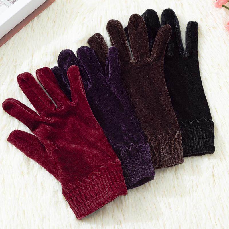 金丝绒保暖手套薄款防寒风耐冻骑行开车户外跳广场舞蹈女士秋冬季,淘宝优惠券,粉丝福利购,淘宝优惠卷