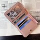 Two-fold small wallet for women short thin soft leather clip