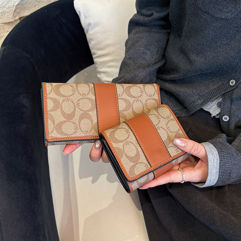 小众经典百搭时尚短款钱包女多卡位大容量折叠搭扣薄款长款手拿包,淘宝优惠券,粉丝福利购,淘宝优惠卷