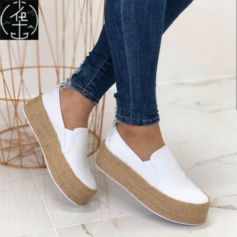 Sneakers Shoes Women Thick Bottom Flats Casual - 图1