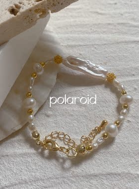 新品天然珍珠气质手链女甜酷