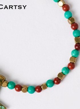 MICartsy手工编珠松石星星手链