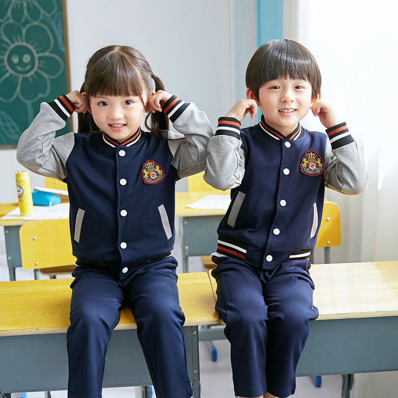 幼儿园园服秋冬套装小学生英伦校服运动服秋季儿童班服春秋棒球服