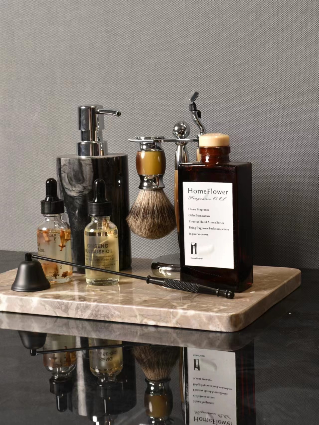 WU.物兮物 样板间卫生间咖色卫浴套组轻奢现代新中式洗手台面摆件,淘宝优惠券,粉丝福利购,淘宝优惠卷