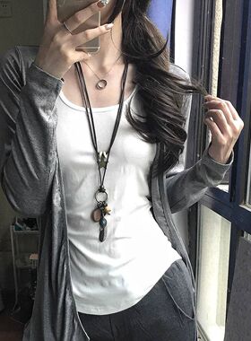 新中式长款配饰项链女款2025新款民族风项链波西米亚项链配裙子