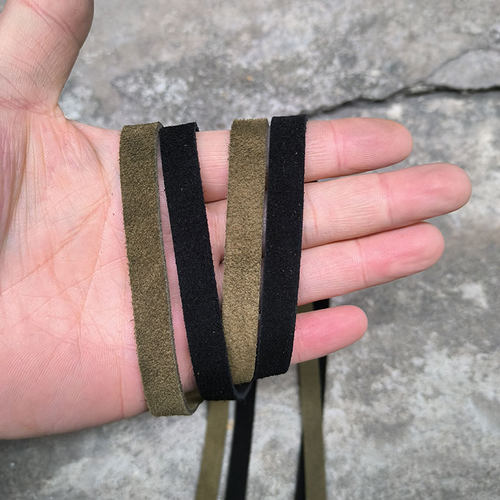 翻毛牛皮规整皮条耐磨防滑缠鱼竿弹弓柄系1.0cm手工diy制作真皮料 - 图0