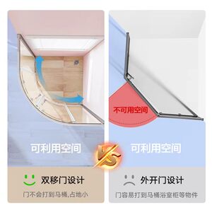 箭牌弧形淋浴房卫生间家用浴室移门扇型洗澡隔断定制干湿分离浴屏