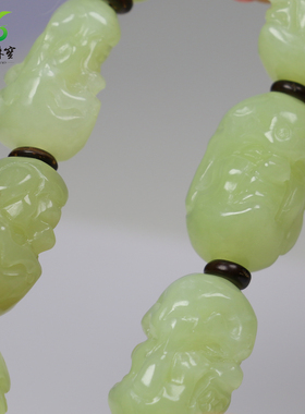 和田玉黄口料罗汉头手串
