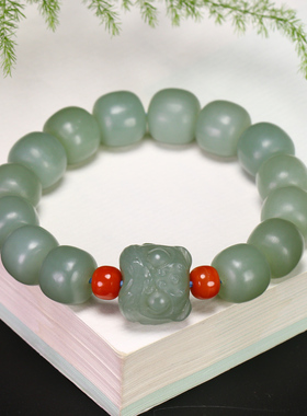 涵韵珠宝手链手串和田玉且末蓝