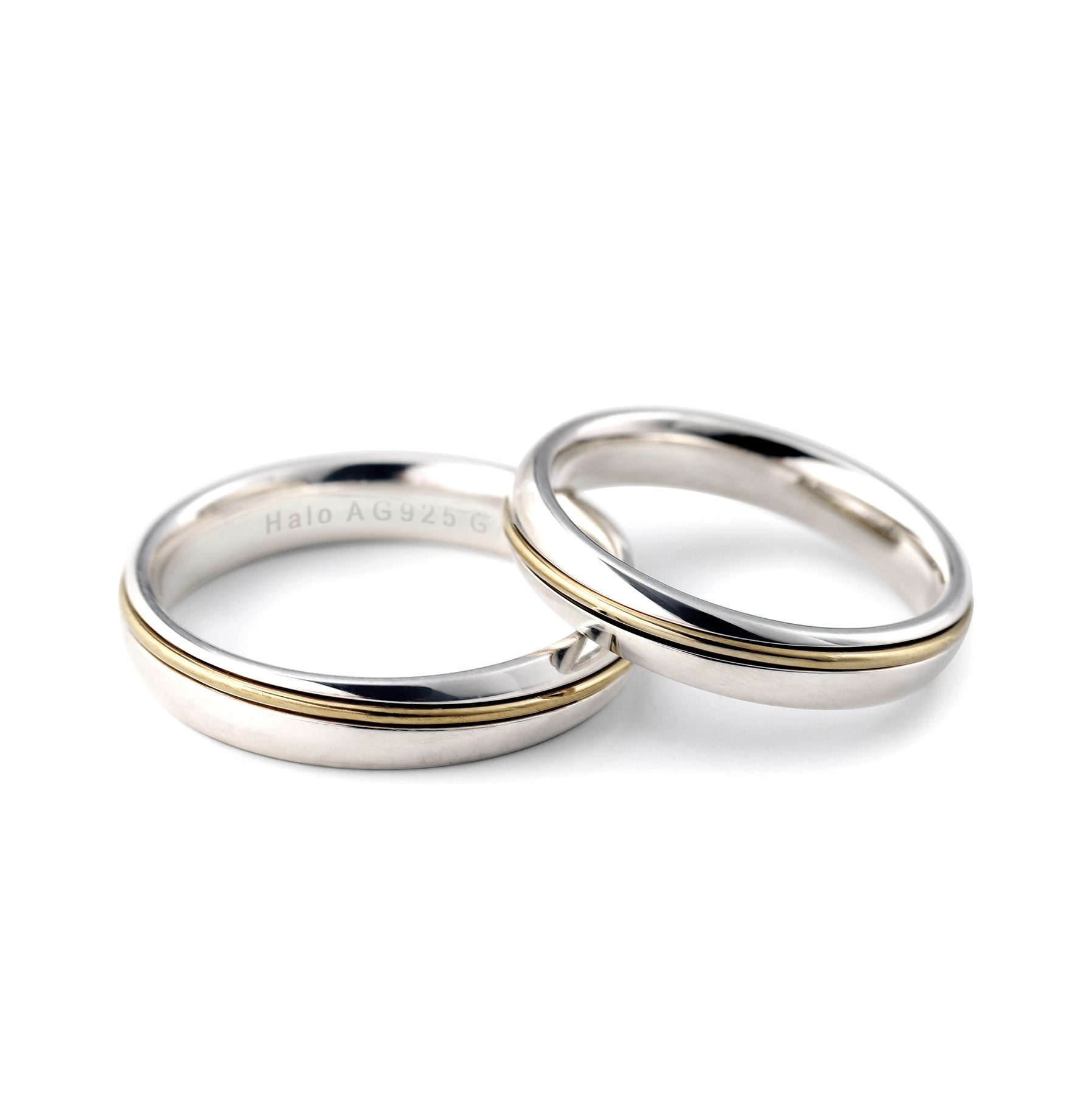 ewest原创纯银14k金环情侣戒指 ewest戒指/指环