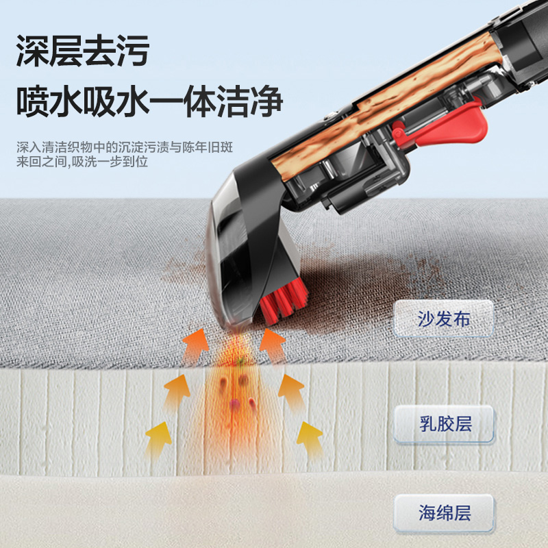 BISSELL必胜官方布艺清洗机喷刷吸一体沙发地毯窗帘清洁神器36985