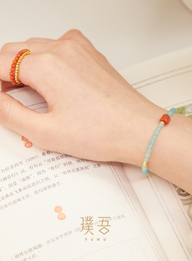 [璞吾]原创新中式天然天河石手链