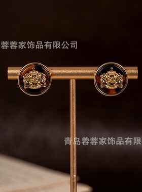 老钱风项链配饰复古豹纹轻奢小众品牌劳伦打标中古饰品高货高级感
