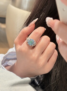 轻奢复古高级感宫廷风三色钻满钻蝴蝶结戒指时尚精致小众古典指环