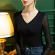 ເສື້ອຍືດຄໍ V-neck ສໍາລັບແມ່ຍິງ, ກະທັດຮັດ, niche ແລະ sexy