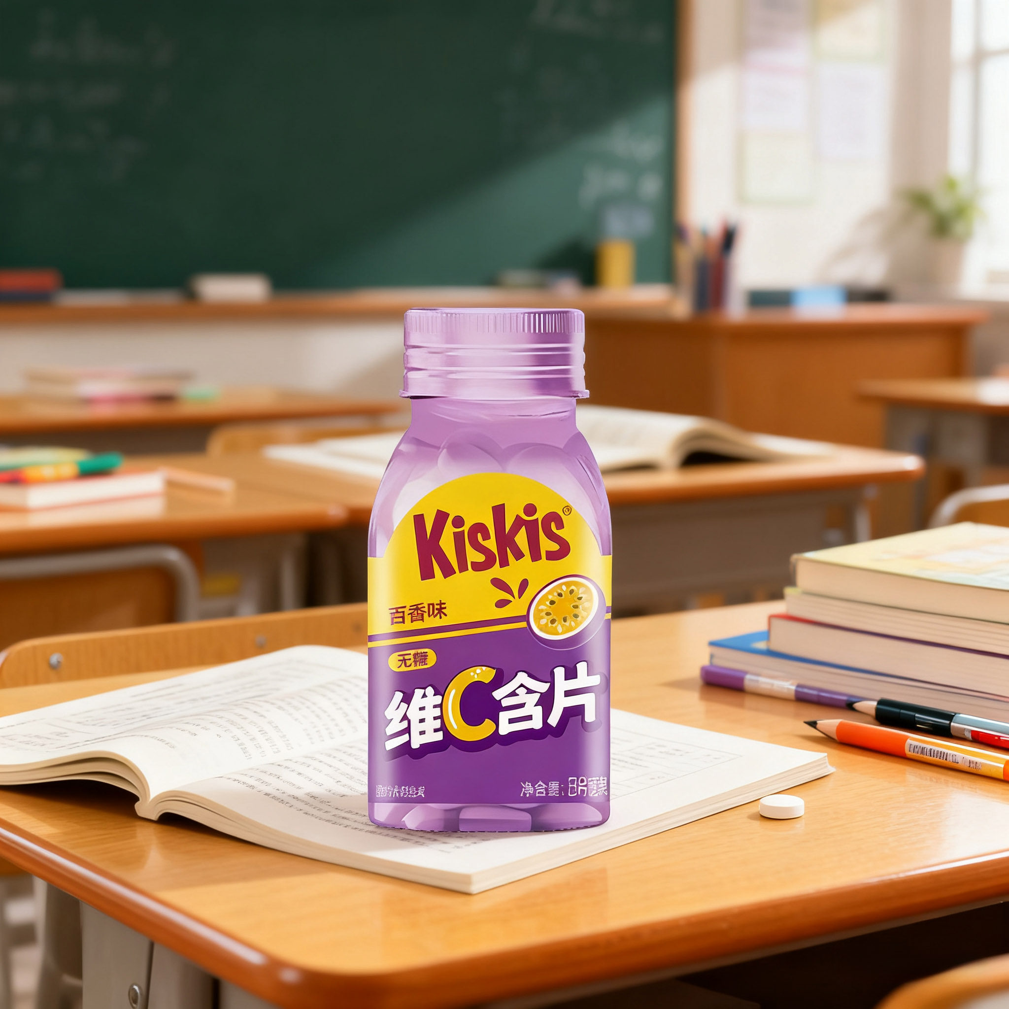 酷滋KisKis38g无糖维C清口含片清凉薄荷糖清新口气糖果瓶装零食,淘宝优惠券,粉丝福利购,淘宝优惠卷