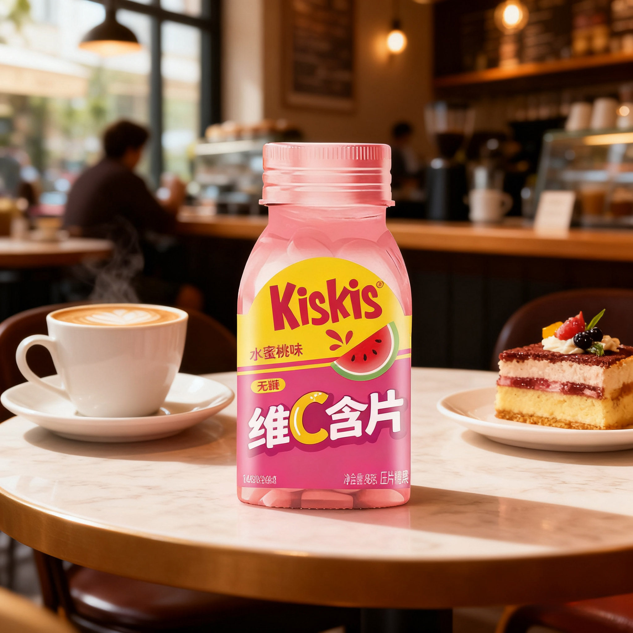 酷滋KisKis38g无糖维C清口含片清凉薄荷糖清新口气糖果瓶装零食,淘宝优惠券,粉丝福利购,淘宝优惠卷