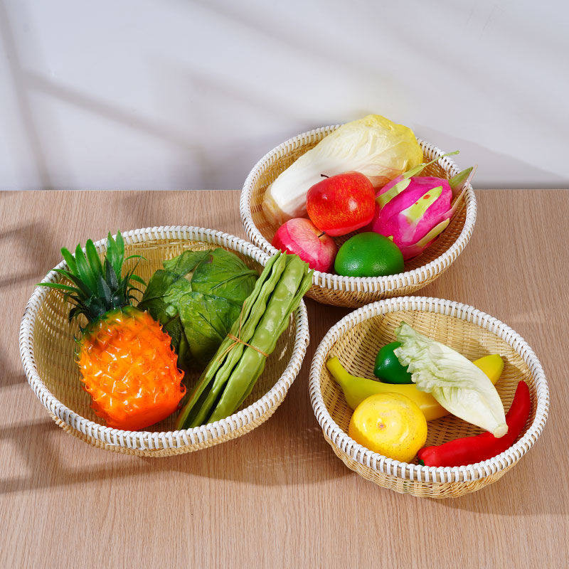 精编竹编制品圆簸箕洗菜竹篮子干果零食收纳小箩筐家用水果馒头筐,淘宝优惠券,粉丝福利购,淘宝优惠卷